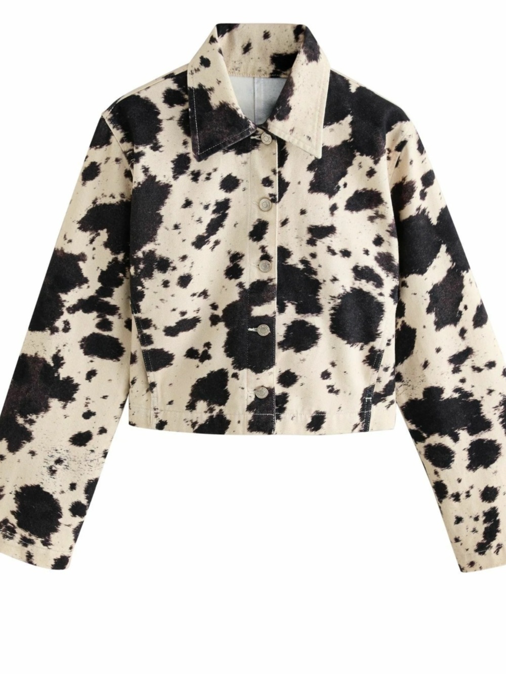 NEXT cow print denim jacket size 10 - Picture 7 of 7